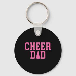 Cheer Dad Cheerleading Pink Keychain