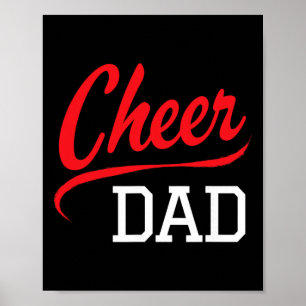 Cheer Dad Cheerleading Red Poster