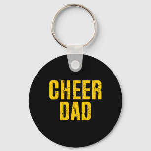 Cheer Dad Cheerleading Yellow Keychain