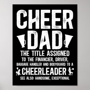 Cheer Dad Definition Cheerleading Dad Of A Cheerle Poster