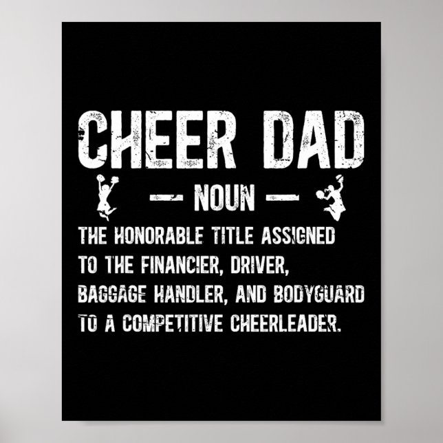 Cheer Dad Definition Cheerleading Dad Of A Cheerle Poster (Front)