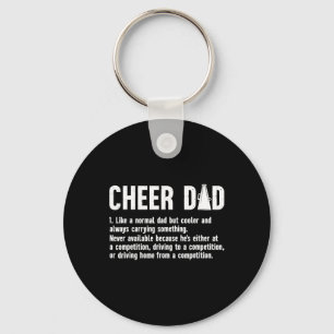 Cheer Dad Definition Dad Of A Cheerleader Father Keychain