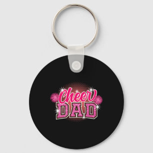 Cheer Dad Father's Day Cheerleader Papa Daddy Chee Keychain