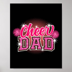 Cheer Dad Father's Day Cheerleader Papa Daddy Chee Poster