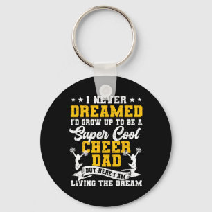 Cheer Dad Funny Cheerleader Dad Cheerleading Distr Keychain