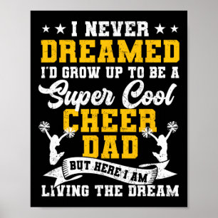Cheer Dad Funny Cheerleader Dad Cheerleading Distr Poster