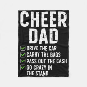 Cheer Dad Funny Cheerleading Dad Of A Cheerleader Fleece Blanket