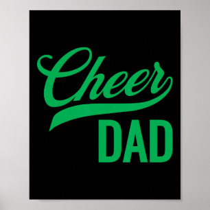 Cheer Dad Green Cheerleading Matching Parents _1 Poster