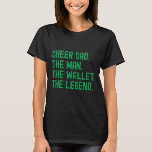 Cheer Dad Green Funny Cheerleading Man Wallet Lege T-Shirt