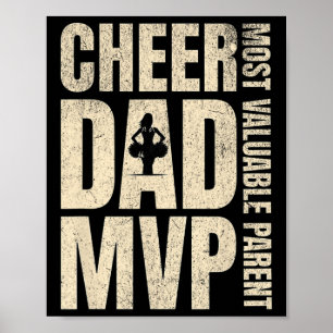Cheer Dad Mvp Cheerleader Father Pride Spirit Crew Poster