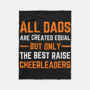 Cheer Dad Orange Best Cheerleading Fleece Blanket