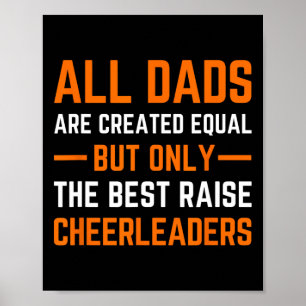 Cheer Dad Orange Best Cheerleading Poster