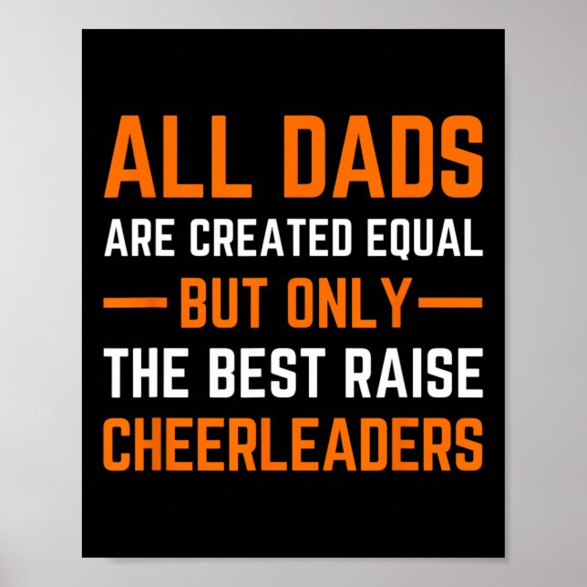 Cheer Dad Orange Best Cheerleading  Poster (Front)