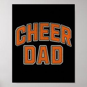 Cheer Dad Orange Cheerleading Poster