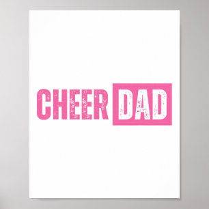 Cheer Dad Pink Cheerleading  Poster