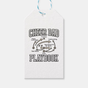 Cheer Dad Playbook Vintage Vector Shirt Design_1 Gift Tags