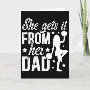 Cheer Dad Proud Dad Of A Cheerleader Father  Card