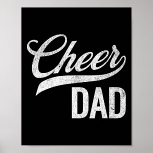 Cheer Dad Red And White Cheerleading Matching Pare Poster