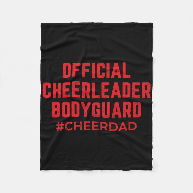 Cheer Dad Red Bodyguard Cheerleading  Fleece Blanket (Front)