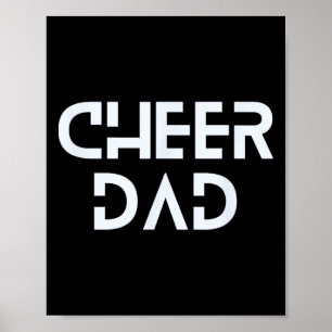 Cheer Dad Royal Blue Cheerleading Poster