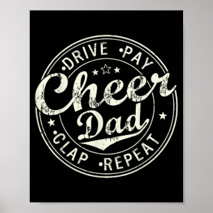 Cheer dad shirts for men father's day funny poster