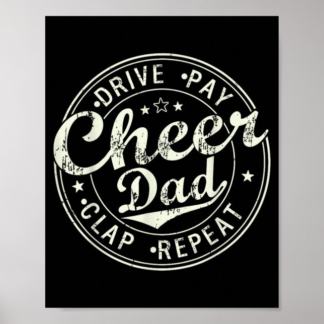 Cheer dad shirts for men father's day funny poster (Front)