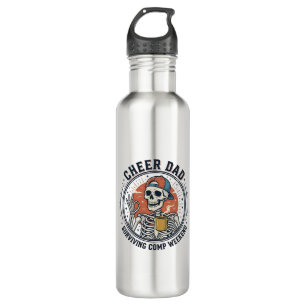 Cheer Dad Surviving Comp Weekend Skeleton Shirt_1 710 Ml Water Bottle