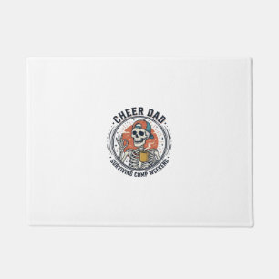 Cheer Dad Surviving Comp Weekend Skeleton Shirt_1 Doormat