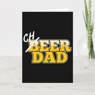 Cheer Dad T Shirt Father's Day Beer Cheerleading G Card