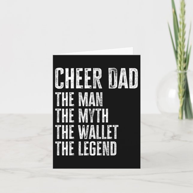 Cheer Dad The Man The Myth The Wallet  Card (Front)