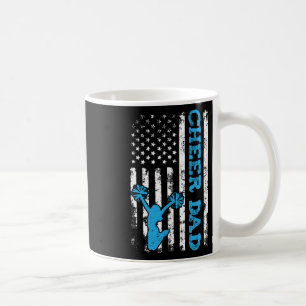 Cheer Dad Usa American Flag Cheerleader Dad Distre Coffee Mug