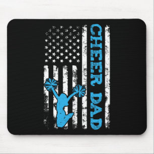Cheer Dad Usa American Flag Cheerleader Dad Distre Mouse Pad