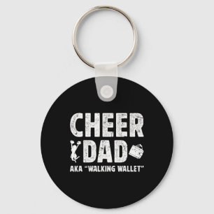 Cheer Dad Walking Wallet Dad Of A Cheerleader Fath Keychain
