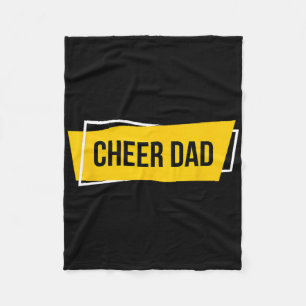 Cheer Dad Yellow Cheerleading _1 Fleece Blanket
