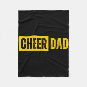 Cheer Dad Yellow Cheerleading _4 Fleece Blanket
