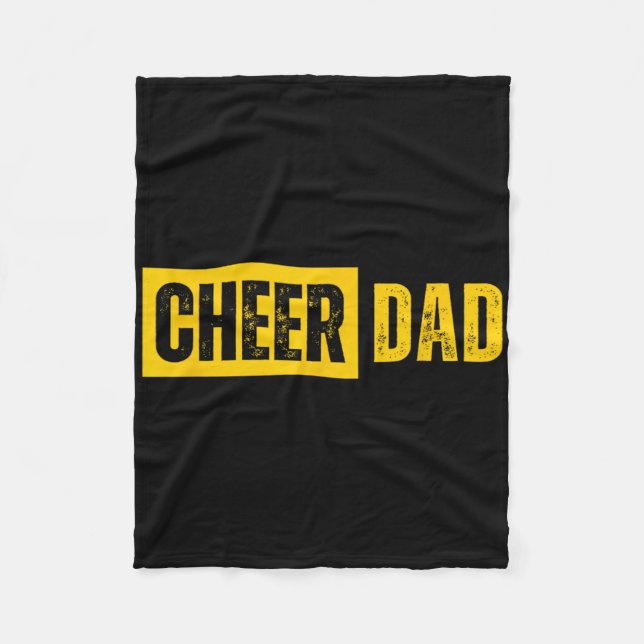 Cheer Dad Yellow Cheerleading _4  Fleece Blanket (Front)
