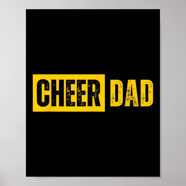 Cheer Dad Yellow Cheerleading _4  Poster (Front)