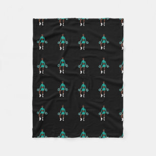 Cheer/ Dancer Fleece Blanket Aqua Spark