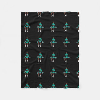 Cheer/ Dancer Fleece Blanket Aqua Spark