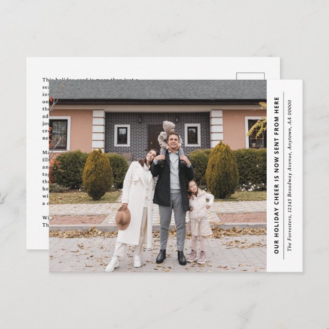 Cheer est maintenant d'ici Faire-part de vacances (Devant / Derrière)