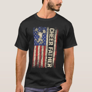 Cheer Father Funny Cheer Dad Cheerleader American  T-Shirt