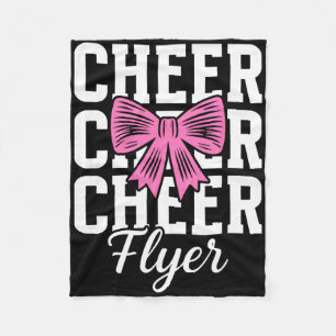 Cheer Flyer Coquette Cheerleading Flyer Fleece Blanket