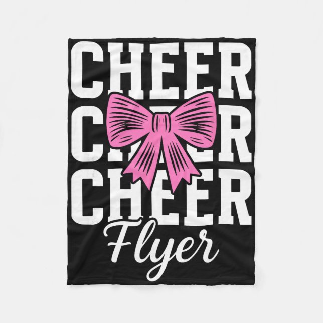 Cheer Flyer Coquette Cheerleading Flyer  Fleece Blanket (Front)