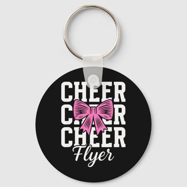 Cheer Flyer Coquette Cheerleading Flyer  Keychain (Front)