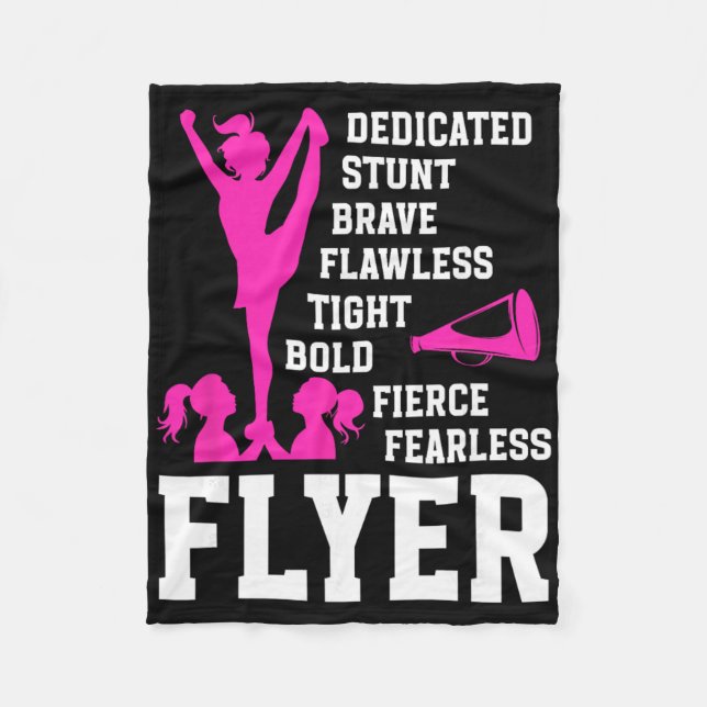 Cheer Flyer Definition Cheerleading Flyer  Fleece Blanket (Front)