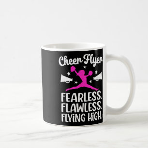 Cheer Flyer Fearless Flawless Fierce Cheerleading Coffee Mug