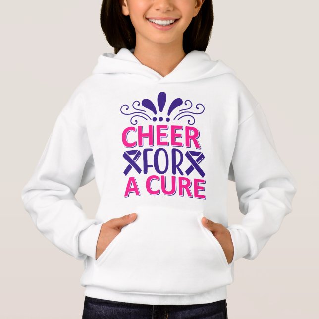 Cheer For A Cure Pink and Purple   (Front)