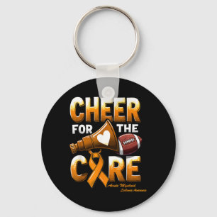 Cheer For Cure Acute Myeloid Leukaemia Warrior Keychain
