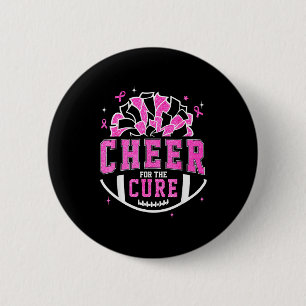 Cheer For The Breast Cancer Awareness Cheerleader  2 Inch Round Button