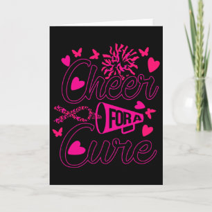 Cheer For The Cure Breast Cancer Awareness Card